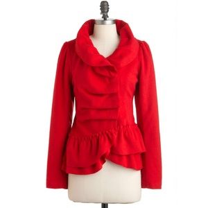 ModCloth Ryu Red Cayenne Zen Jacket S